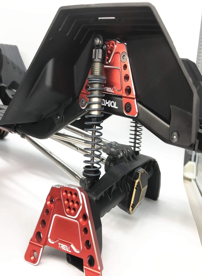 Treal Aluminum 7075 Rear Shock Towers Shock Hoops for Axial SCX10 III (Red) - Image 2